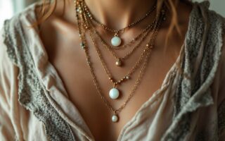 Colliers bohèmes superposés : l’art du layering